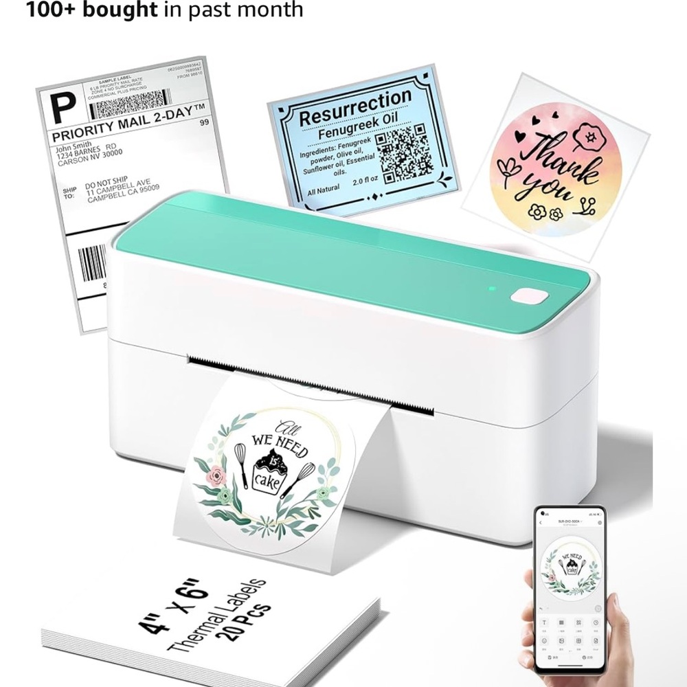 Mint Green Label Maker